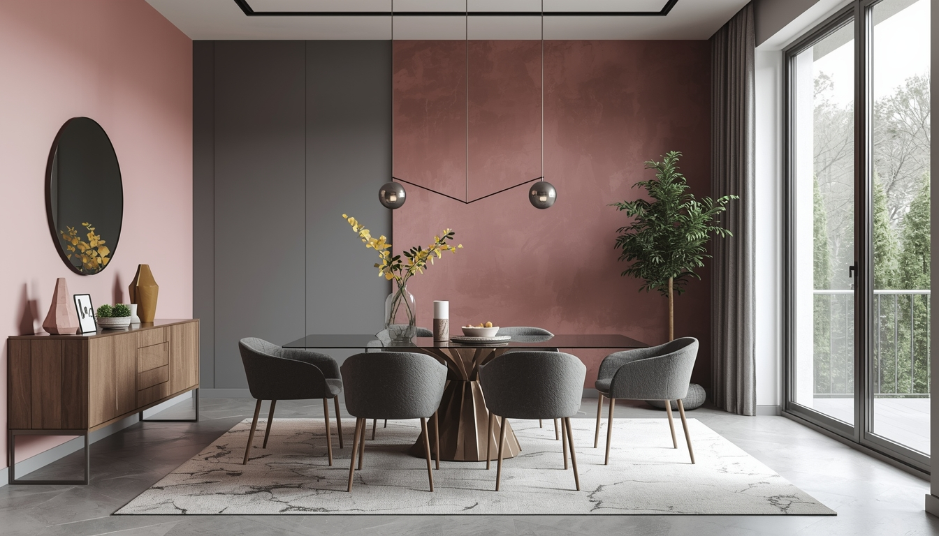 Dusty Pink and Grey